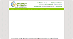 Desktop Screenshot of ecology-systems.com