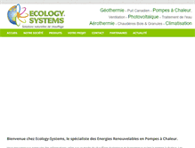 Tablet Screenshot of ecology-systems.com